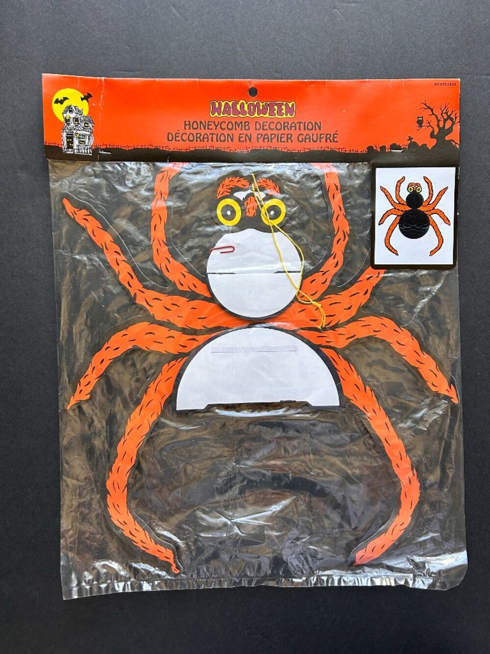 Vintage Halloween Paper Hanging Spider